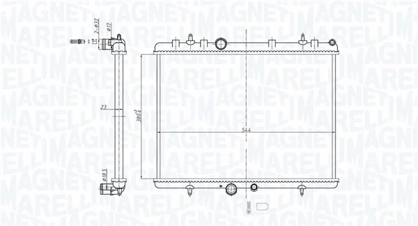 Radiator, engine cooling (350213209600)