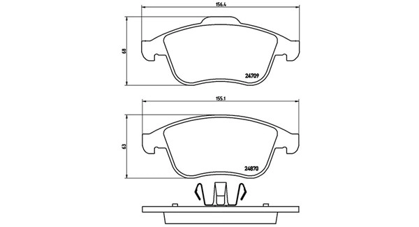 Brake Pad Set, disc brake (363700468045)