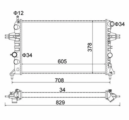 Radiator, engine cooling (359000300170)