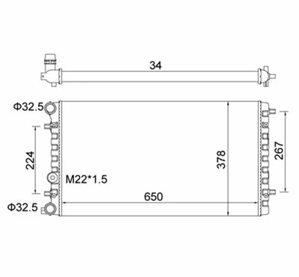 Radiator, engine cooling (359000300370)
