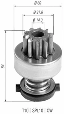 Pinion, starter (940113020403)