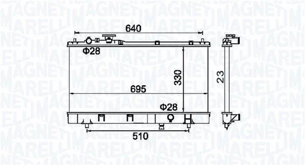 Radiator, engine cooling (350213177200)