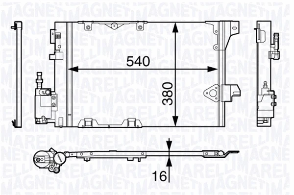 Condenser, air conditioning (350203703000)