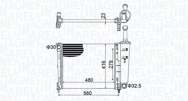 Radiator, engine cooling (350213155700)