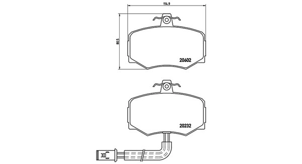 Brake Pad Set, disc brake (363700436005)