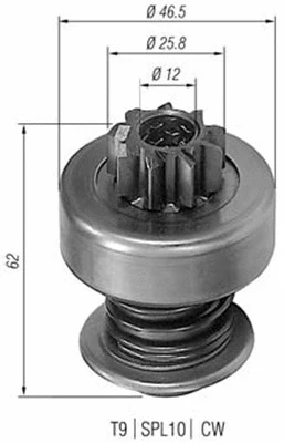 Pinion, starter (940113020089)