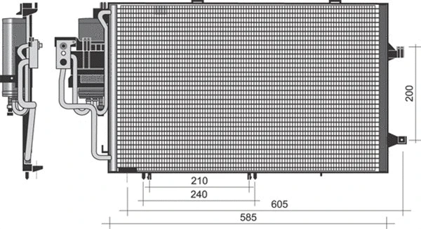Condenser, air conditioning (350203351000)