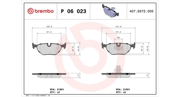 Brake Pad Set, disc brake