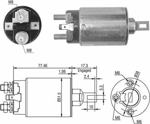 Solenoid Switch, starter (940113050395)