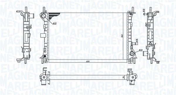 Radiator, engine cooling (350213198100)