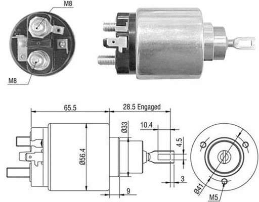 Solenoid Switch, starter (940113050406)