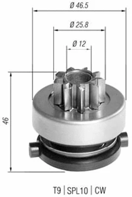 Pinion, starter (940113020389)