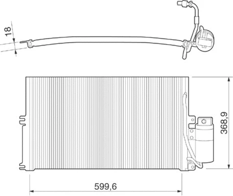 Condenser, air conditioning (350203221000)