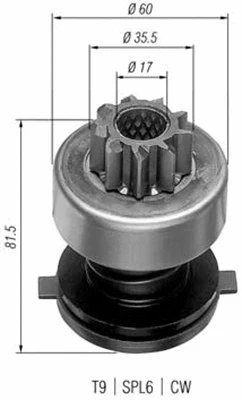 Pinion, starter (940113020180)