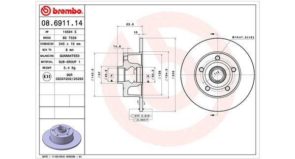 Brake Disc (360406012700)