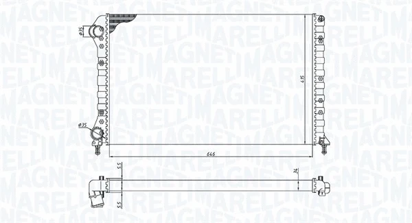Radiator, engine cooling (350213179000)