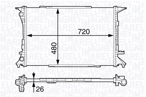 Radiator, engine cooling (350213139400)