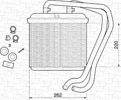 Heat Exchanger, interior heating (350218071000)