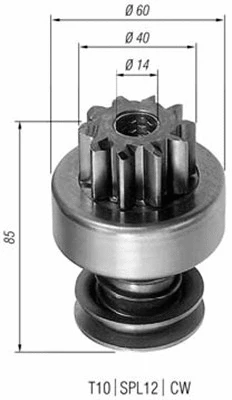 Pinion, starter (940113020412)