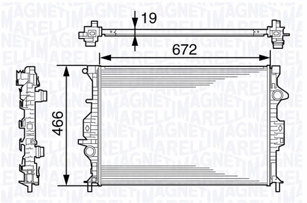 Radiator, engine cooling (350213138600)