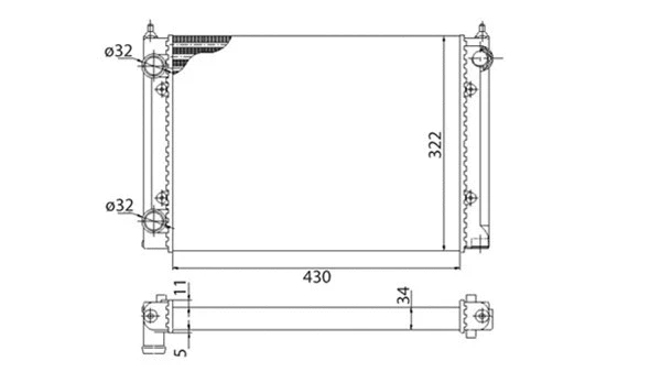 Radiator, engine cooling (350213646003)