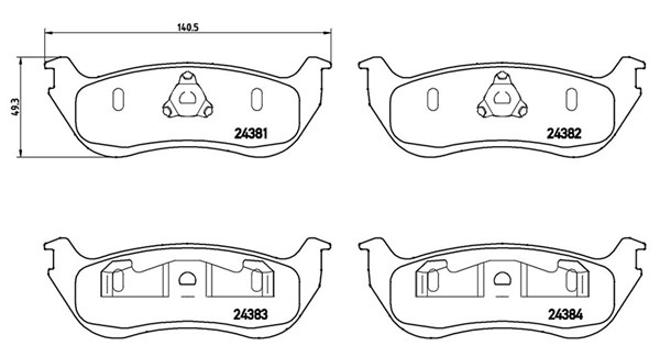 Brake Pad Set, disc brake (363700424068)