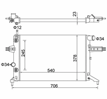 Radiator, engine cooling (359000300120)
