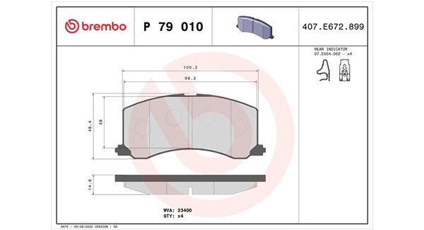 Brake Pad Set, disc brake (363700479010)