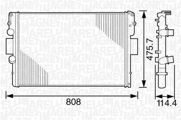 Radiator, engine cooling (350213120900)