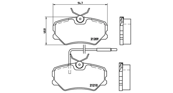 Brake Pad Set, disc brake (363700461035)