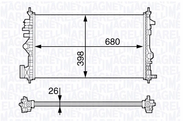 Radiator, engine cooling (350213141300)