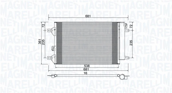 Condenser, air conditioning (350203910000)
