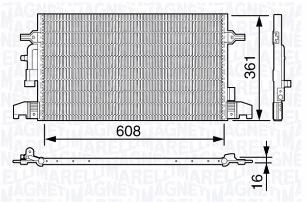 Condenser, air conditioning (350203641000)