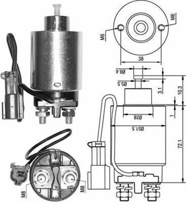 Solenoid Switch, starter (940113050286)
