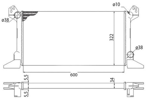 Radiator, engine cooling (350213513003)