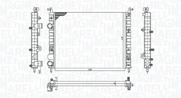 Radiator, engine cooling (350213196400)