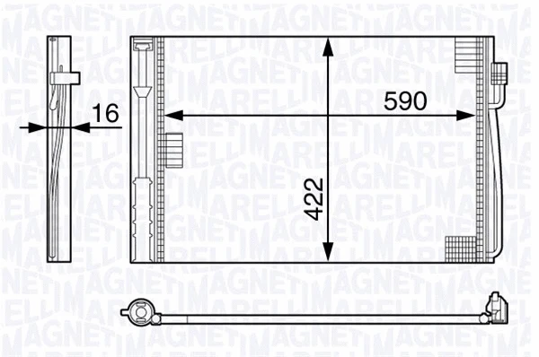 Condenser, air conditioning (350203704000)