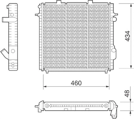 Radiator, engine cooling (350213253000)