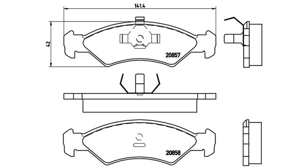Brake Pad Set, disc brake (363700424016)