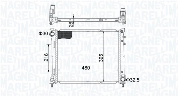 Radiator, engine cooling (350213209200)