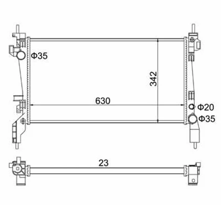 Radiator, engine cooling (359000300990)