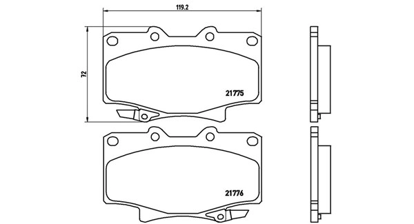 Brake Pad Set, disc brake (363700483025)
