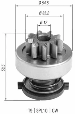 Pinion, starter (940113020401)