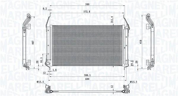 Condenser, air conditioning (350203801000)