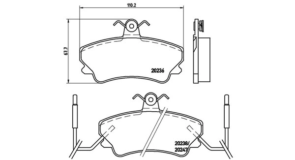 Brake Pad Set, disc brake (363700468019)