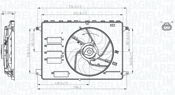 Fan, engine cooling (069422761010)