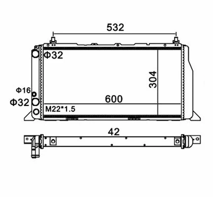 Radiator, engine cooling (359000300520)