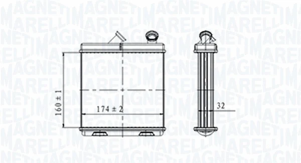 Heat Exchanger, interior heating (350218465000)