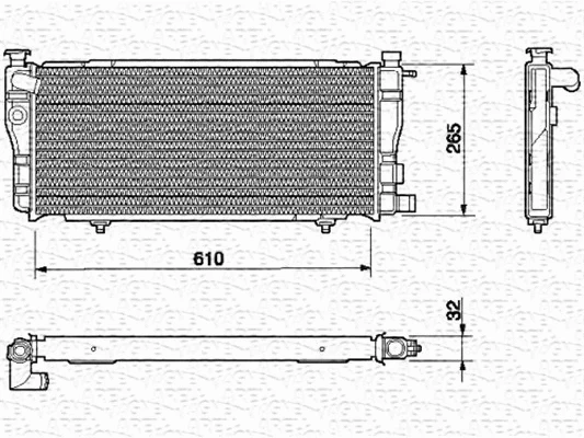 Radiator, engine cooling (350213604000)