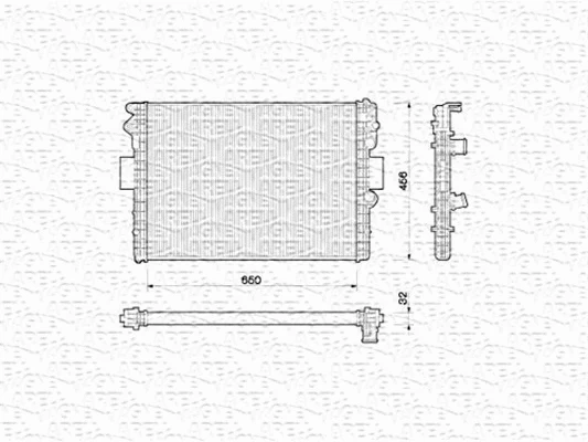 Radiator, engine cooling (350213170000)